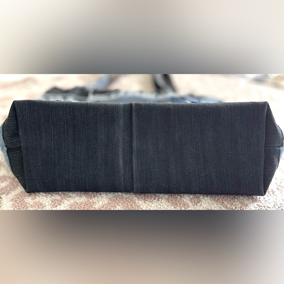 Denim patchwork shoulder bag-tote bag upcycled jeans boho bag - Picture 16 of 16